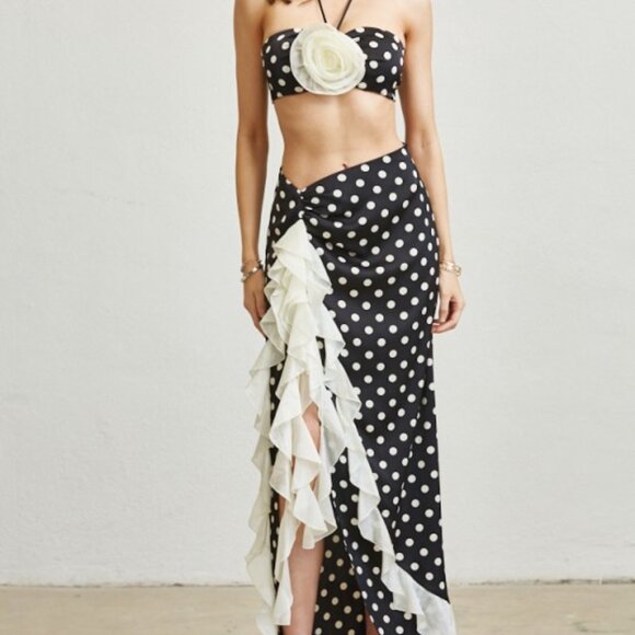 Black Polka Dot Matching Set - Picture 1 of 4